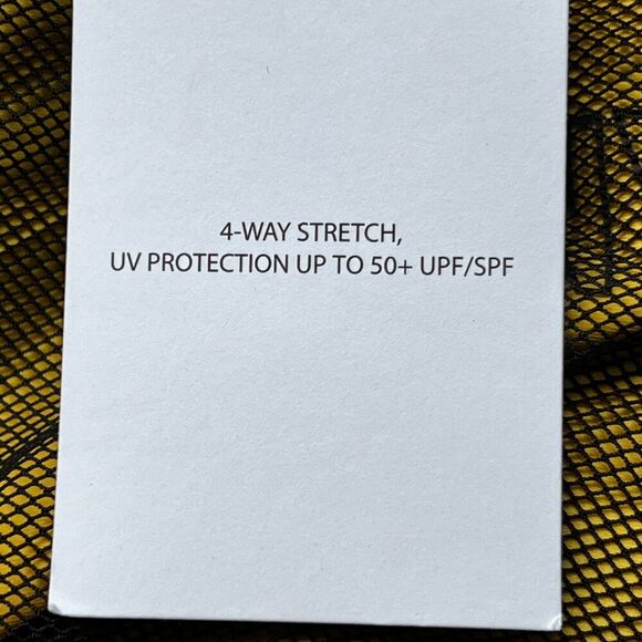 DKNY SWIM sz L Mesh Overlay Army Green Black Modest Cap Sleeve Crop Cumin - Picture 4 of 7